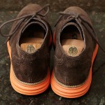 COLE HAAN LunarGrand Wingtip Suede Oxford Mens Shoes Dark Brown Orange nice 11 M