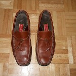 MENS COLE HAAN BROWN LEATHER LOAFERS SZ 8M