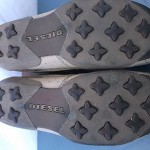 Diesel, Beige Leather Fashion Sneakers. Sz. 10 M