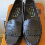 COLE HAAN DARK CHOCOLATE  Brown Leather Tassel Slip-On Loafers – US 8.5 M