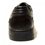 $225 Hugo Boss Black Leather Sneakers Mens Shoes 6 39 Trainers Fashion .5