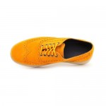 Cole Haan Bergen WingTip Mens Size 7 Orange Wide Suede Oxfords Shoes