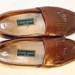 COLE HAAN  Men’s Size 12 LOAFERS Brown Leather SLIP-ON Shoes Fringe Tassle USA
