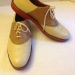 COLE HAAN mens size 10.5 M tan  brown leather saddle shoes 10 1/2