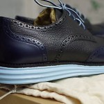 Brand New New Cole Haan LUNARGRAND WINGTIP Black IRIS Leather Shoes SZ 11 Rare