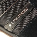 $195 Hugo Boss Sneakers Mens Black Shoes 10 43 Trainers Walking .5 Pull on Kicks