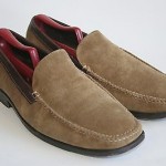 Cole Haan Brown Tan Suede Leather Loafer Slip On Shoe Size 9.5M