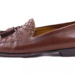 Cole Haan Resort Brown Leather Woven Loafers Tassels 10.5 Square Casual Shoes