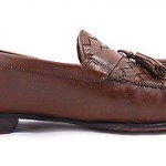 Cole Haan Resort Brown Leather Woven Loafers Tassels 10.5 Square Casual Shoes
