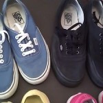 Lot of 4 pairs of Mens Size 9 Vans shoes USED
