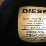 MEN’S DIESEL “ADRENALINE” FASHION SNEAKER TRAINER SHOES, SZ 11 (EU 44.5)