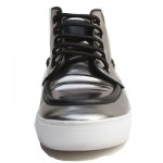 $325 Hugo Boss RED LABEL Silver Mens Street Boots 9 42 Sneakers 9.5 Metallic .5