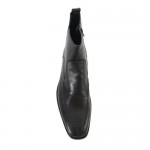 Hugo Boss Black Leather Ankle Boots Shoes US 12 EU 45