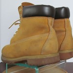 Mens sz 13 M tanned leather Timberland ankle work boots all terrain soles shoes