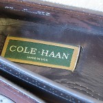 COLE HAAN DARK CHOCOLATE  Brown Leather Tassel Slip-On Loafers – US 8.5 M