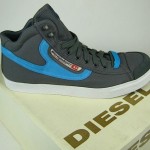 Diesel Mid Top Fashion Designer MEN Grey Blue Athletic Sneakers Shoes 11 / 44.5