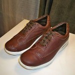 COLE HAAN NIKE AIR MEN BROWN LEATHER LACE UP OXFORD SHOES SZ 9.5 M