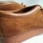 Clarks Original  Wallabee Men size 9 Brown Nubuck Leather shoes DEFECTS