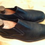 Mens shoes COLE HAAN Stratton black leather NIKE AIR slip on loafers sz 8.5 M