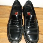 Cole Haan Santa Barbara Mens Black Polished Leather Loafers Nike Air Soles Sz 12