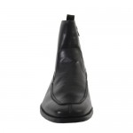 Hugo Boss Black Leather Ankle Boots Shoes US 12 EU 45
