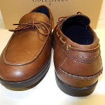 NEW COLE HAAN AIR MASON DARK BROWN LEATHER CAMP MOCS WITH NIKE AIR-9.5M