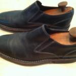 Mens shoes COLE HAAN Stratton black leather NIKE AIR slip on loafers sz 8.5 M