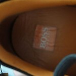 HUGO BOSS Orange Lable BLACK LEATHER Fasion SNEAKERS // size 13 D