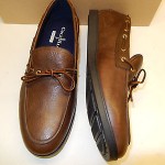 NEW COLE HAAN AIR MASON DARK BROWN LEATHER CAMP MOCS WITH NIKE AIR-9.5M