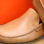 Men’s Hugo Boss Made in Italy Tan Leather Loafers Driving Shoes Size UK 6