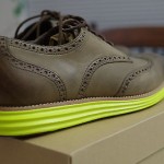 New Cole Haan Fragment LUNARGRAND Wingtip Grey Volt Green Leather 11 Limited