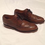 Cole Haan Mens Carter Dark Brown Wingtip Dress Shoes Size 8 Retails $168