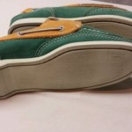 Mens Cole Haan Green / Orange Suede Boat Shoe US Size 9.5 M
