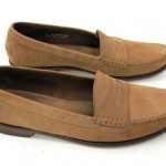 COLE HAAN Resort Men’s Tan Nubuck Leather Penny Loafer Shoes Size 12