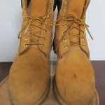 Mens sz 13 M tanned leather Timberland ankle work boots all terrain soles shoes
