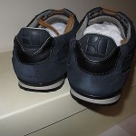 Nib HUGO BOSS Orange Orliro Navy Blue Sneakers Size 7