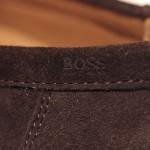 $245 HUGO BOSS Dark Brown Drivers Shoes Loafers 10 43 Mens Moccasins 10.5 43.5