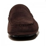 $245 HUGO BOSS Dark Brown Drivers Shoes Loafers 10 43 Mens Moccasins 10.5 43.5