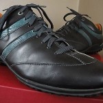 HUGO BOSS Orange Lable BLACK LEATHER Fasion SNEAKERS // size 13 D