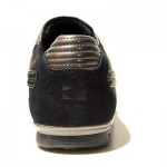 $195 Hugo Boss Sneakers Mens Black Shoes 11 44 Trainers Walking .5 Pull on Kicks