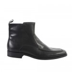 Hugo Boss Black Leather Ankle Boots Shoes US 12 EU 45