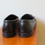 COLE HAAN DARK CHOCOLATE  Brown Leather Tassel Slip-On Loafers – US 8.5 M