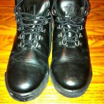 Timberland Boots Size 7.5 Waterproof Seamless Black Leather worn once