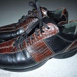 Mens COLE HAAN NIKE AIR brown black two tone OXFORD casual dress SHOES size 9.5