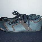 DIESEL MENS size 9 LEATHER SUEDE black green brown SHOE SNEAKER VERY NICE!
