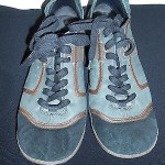 DIESEL MENS size 9 LEATHER SUEDE black green brown SHOE SNEAKER VERY NICE!