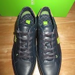 NEW HUGO BOSS GREEN LABEL ELDORADO CONTRAST LEATHER SHOES SNEAKERS Size9 42EU