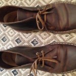 MENS CLARKS ORIGINAL DESERT CHUKKA BEESWAX LEATHER BOOTS 78358 SIZE 9.5