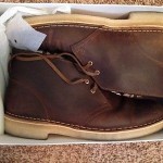 MENS CLARKS ORIGINAL DESERT CHUKKA BEESWAX LEATHER BOOTS 78358 SIZE 9.5