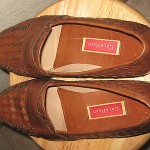 COLE HAAN Gorgeous Woven Leather Brown Loafers/Slipons  11.5M  SUPER!!